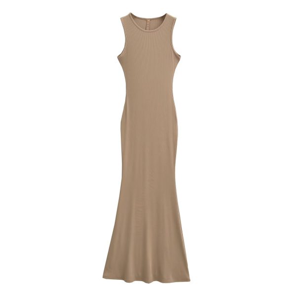 Lightweight Sexy Mermaid Dress for Women - Slim Fit Bodycon Sleeveless Long Dress for Spring and Summer Fashion