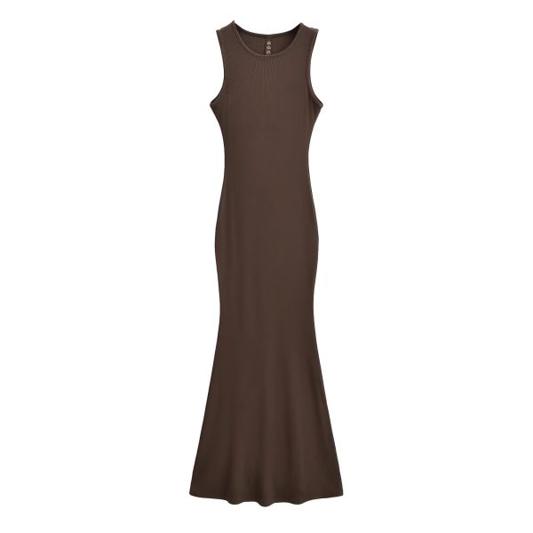 Lightweight Sexy Mermaid Dress for Women - Slim Fit Bodycon Sleeveless Long Dress for Spring and Summer Fashion