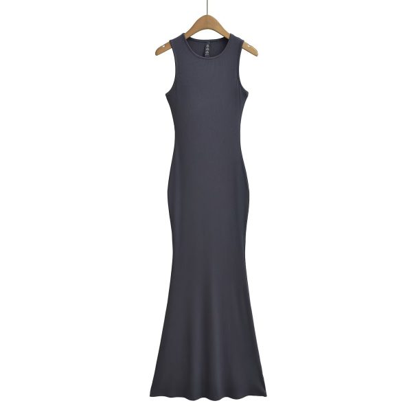 Lightweight Sexy Mermaid Dress for Women - Slim Fit Bodycon Sleeveless Long Dress for Spring and Summer Fashion