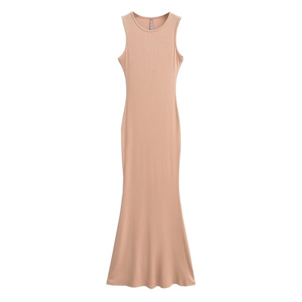 Lightweight Sexy Mermaid Dress for Women - Slim Fit Bodycon Sleeveless Long Dress for Spring and Summer Fashion