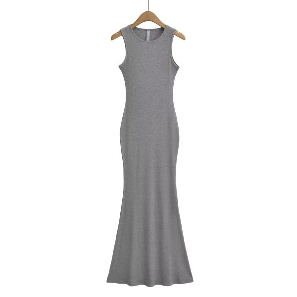 Lightweight Sexy Mermaid Dress for Women - Slim Fit Bodycon Sleeveless Long Dress for Spring and Summer Fashion