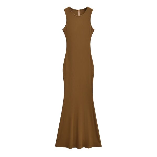 Lightweight Sexy Mermaid Dress for Women - Slim Fit Bodycon Sleeveless Long Dress for Spring and Summer Fashion