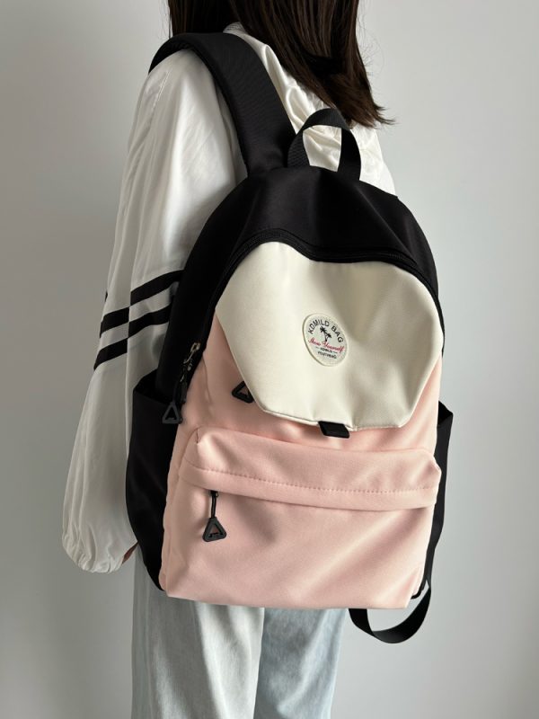 Lightweight Water-Resistant Dual-Color Backpack for Women - Stylish Summer School Bag & Travel Backpack for Students 2025