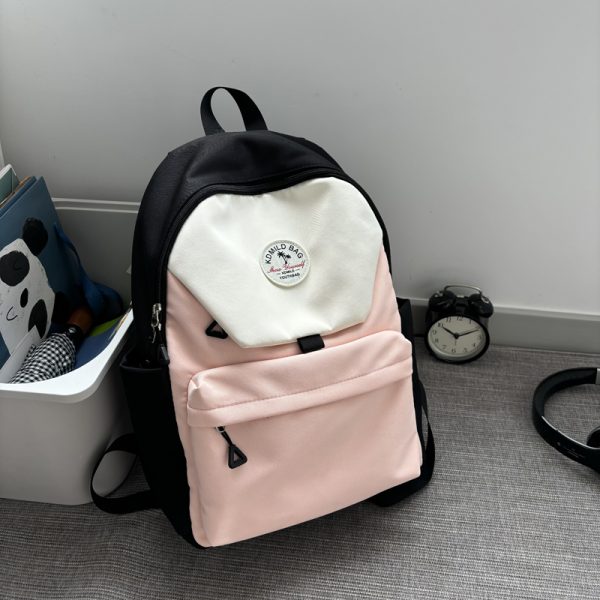 Lightweight Water-Resistant Dual-Color Backpack for Women - Stylish Summer School Bag & Travel Backpack for Students 2025