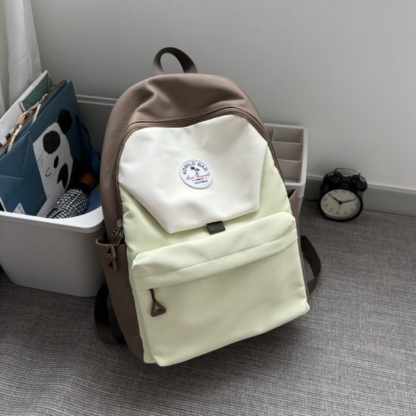 Lightweight Water-Resistant Dual-Color Backpack for Women - Stylish Summer School Bag & Travel Backpack for Students 2025