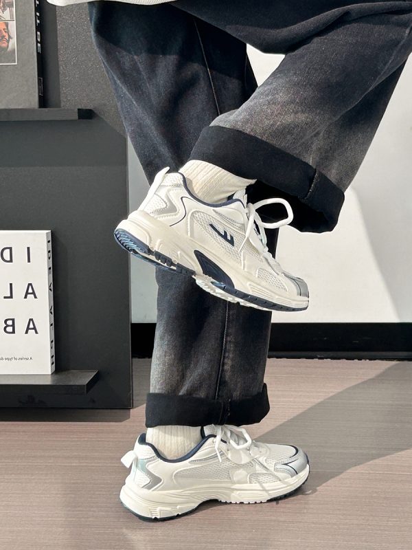 Lightweight White Mesh Sports Shoes for Women, Breathable Soft-Soled Summer Sneakers, American-Style Dad Shoes 2025