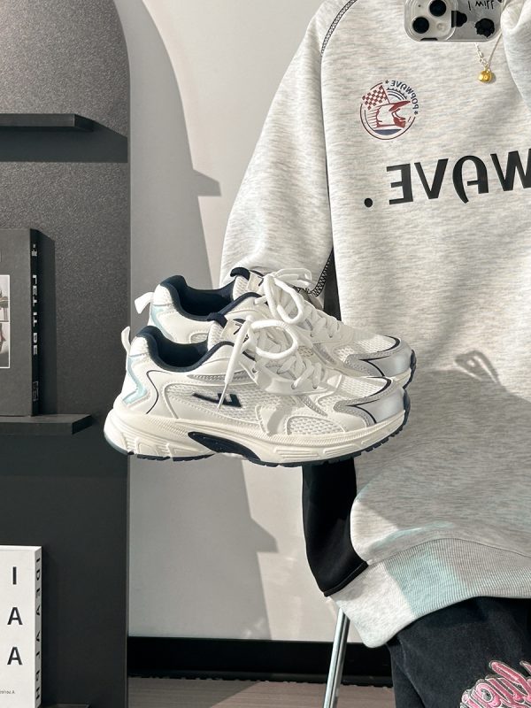 Lightweight White Mesh Sports Shoes for Women, Breathable Soft-Soled Summer Sneakers, American-Style Dad Shoes 2025