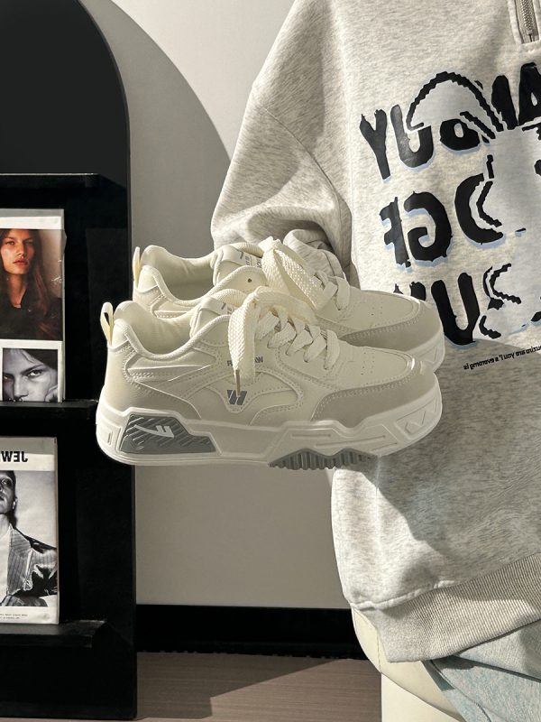 Lightweight Women's White Canvas Sneakers - Breathable Mesh Sports Shoes for Summer - Versatile Casual Footwear
