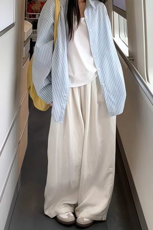 Lightweight Women's White Wide-Leg Pants - Summer 2025 Casual, Slimming, Loose Fit for Effortless Style