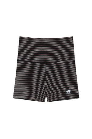 Little Devil Velvet Layering Leggings for Autumn Winter - Striped Inner Wear with Anti-Exposure Safety Shorts