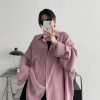 Loose Long Sleeve White Shirt for Women - Unique Sun Grapefruit Design, French Style, Perfect for Spring and Autumn Outerwear