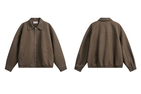 Loose Matte Leather Lapel Workwear Jacket for Men and Women - Spring American Style Unisex Fashion Outerwear