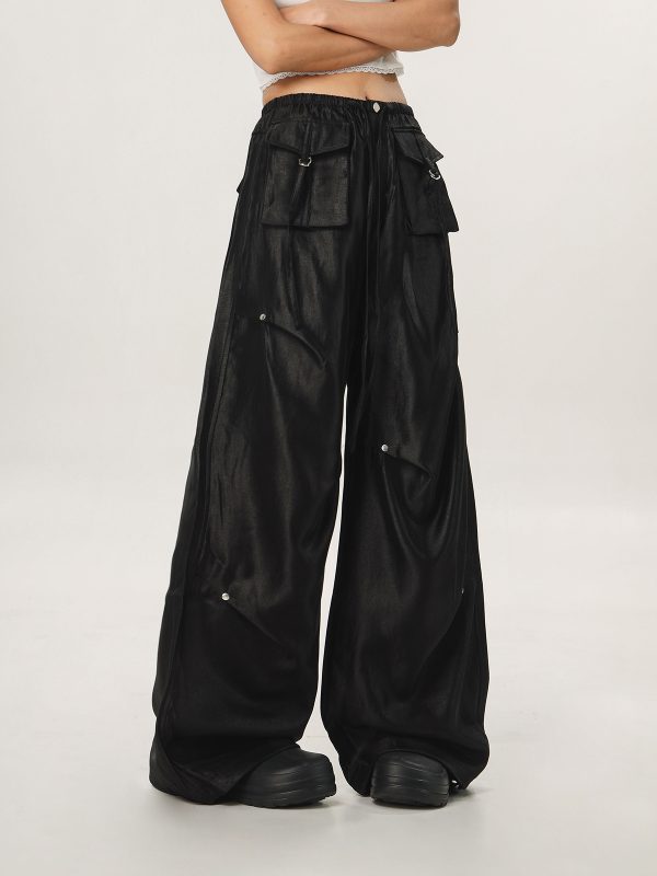 Loose Wide-Leg Hip Hop Dance Pants for Men and Women - Casual Jazz Style Workwear, Perfect for 90s and Y2K Fashion