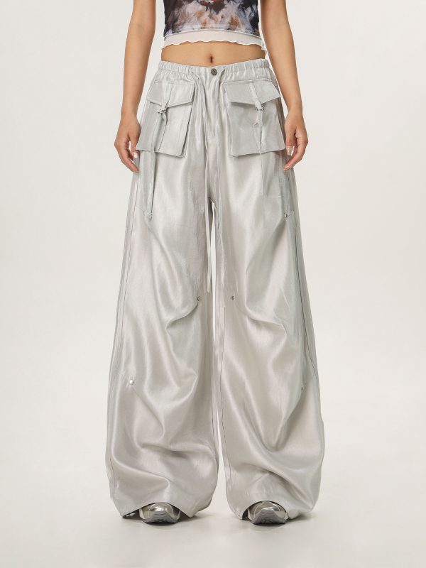 Loose Wide-Leg Hip Hop Dance Pants for Men and Women - Casual Jazz Style Workwear, Perfect for 90s and Y2K Fashion