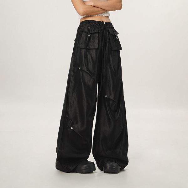 Loose Wide-Leg Hip Hop Dance Pants for Men and Women - Casual Jazz Style Workwear, Perfect for 90s and Y2K Fashion