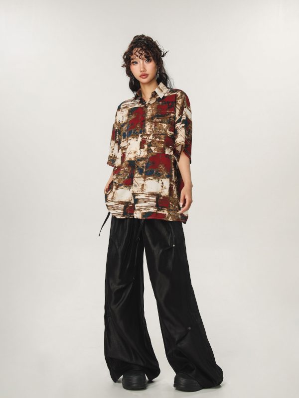 Loose Wide-Leg Hip Hop Dance Pants for Men and Women - Casual Jazz Style Workwear, Perfect for 90s and Y2K Fashion