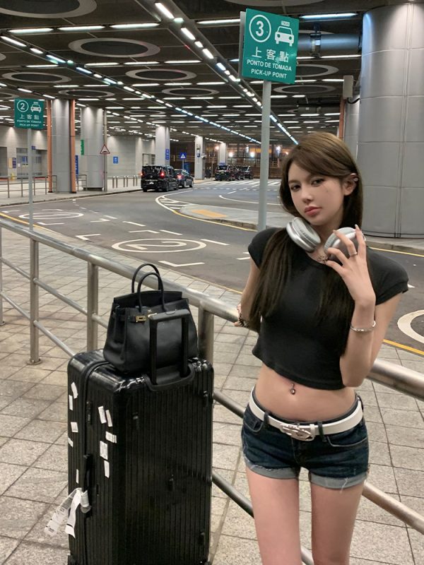 Low Waist Denim Shorts for Women - Spicy Mini Hot Pants, Tight Fit, Sweet Style, Y2K Inspired Summer Fashion