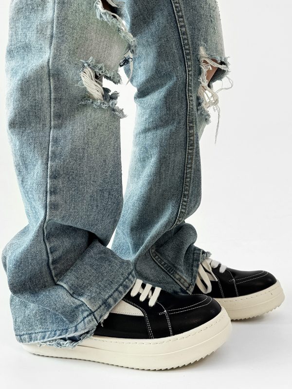 Men's and Women's Clean Fit Inverted Triangle Board Shoes - Trendy Casual Derby Sneakers, Minimalist Style for Couples