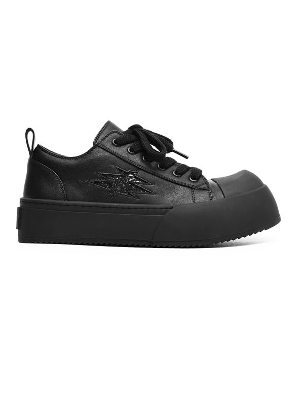 Men's and Women's Lightning Derby Shoes - Genuine Leather Casual Sneakers with Milk Flavor Sole - Stylish Commuter Footwear for Couples