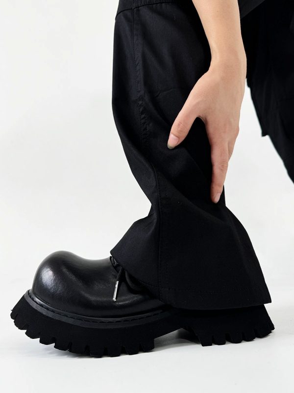 Men's and Women's Paris Mickey Big Head Derby Shoes - Pointed Thick-Soled Height-Increasing Genuine Leather Commuter Style