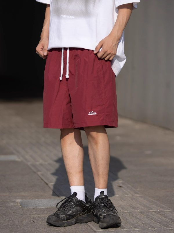 Men's and Women's Summer Outdoor Quick-Dry Breathable Sports Shorts - Solid Color Loose Fit Lightweight Beach Five-Point Pants