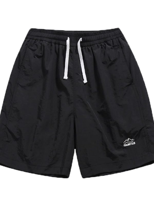 Men's and Women's Summer Outdoor Quick-Dry Breathable Sports Shorts - Solid Color Loose Fit Lightweight Beach Five-Point Pants