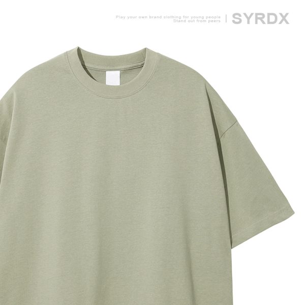 Men's Basic Cotton Undershirt - Loose Fit Short Sleeve, Round Neck, Non-Deformable, Zero Shrinkage, 230g Fabric