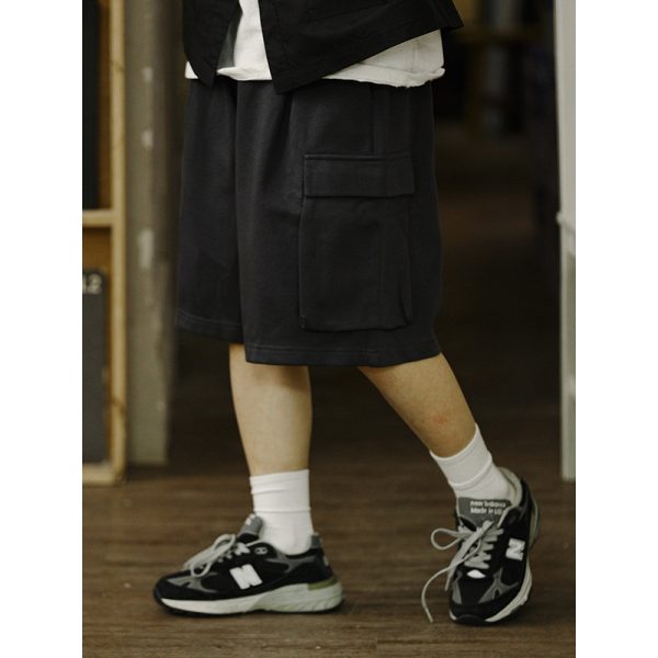 Men's Casual Loose Fit Shorts with Multiple Pockets, Straight-Leg Summer Sports Five-Point Pants, Trendy Streetwear