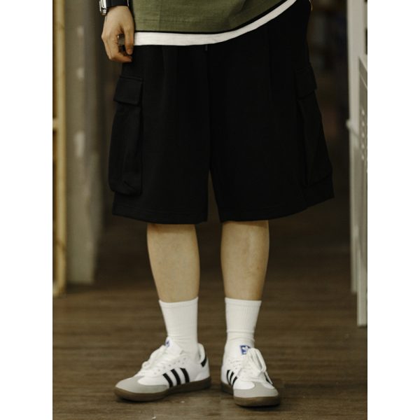 Men's Casual Loose Fit Shorts with Multiple Pockets, Straight-Leg Summer Sports Five-Point Pants, Trendy Streetwear
