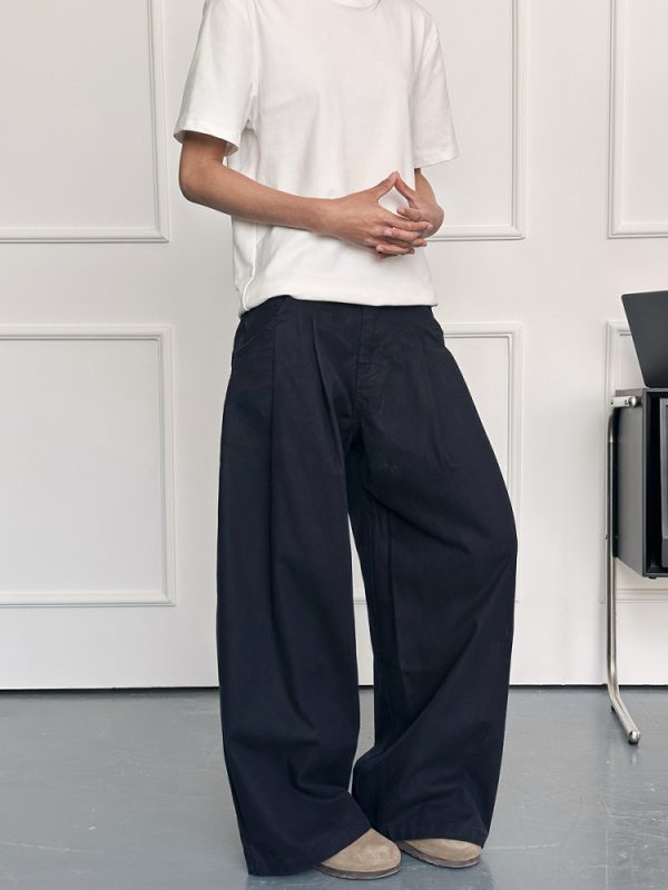 Men's Curved Blade Wide-Leg Pants - Trendy Casual Trousers, American Street Style, Versatile Baagy Design