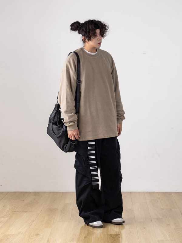Men's Floor-Length Pleated Draped Casual Pants - Versatile American Style for Autumn, Trendy Workwear and Everyday Fashion