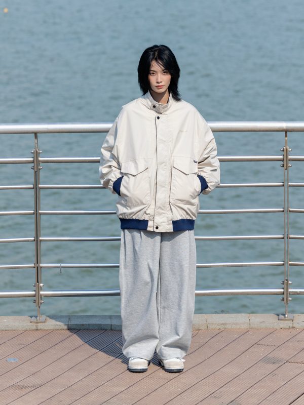 Men's Gray Casual Wide-Leg Sweatpants - Trendy Curved Blade Design for Sports & Everyday Wear, Perfect for Y2K Style