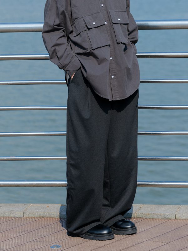 Men's Gray Casual Wide-Leg Sweatpants - Trendy Curved Blade Design for Sports & Everyday Wear, Perfect for Y2K Style