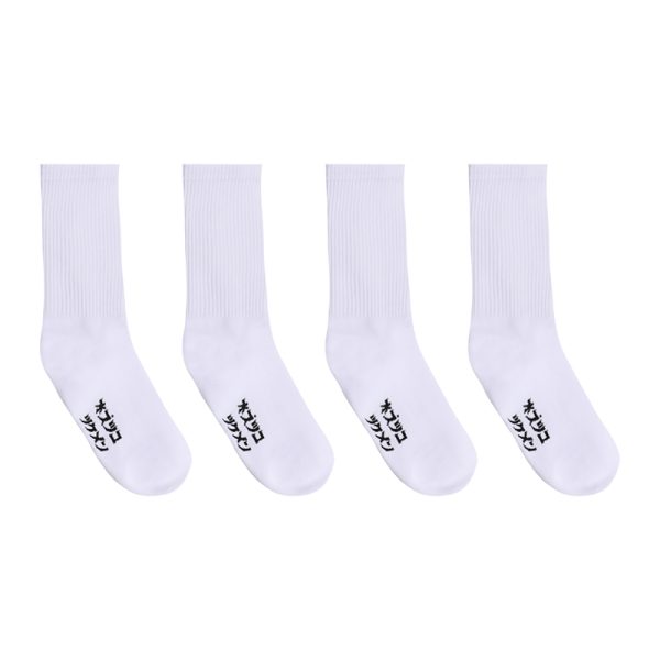 Men's Japanese Mid-Tube Cotton Sports Socks - Odor-Resistant, Sweat-Absorbing, Breathable, 2 Pairs Pack, Perfect for Active Wear