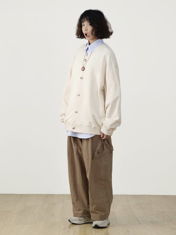Men's Japanese Retro Casual Two-Piece Sweater Set, Spring Autumn Knitted Shirt, Lazy Style, National Trend, Y2K Fashion