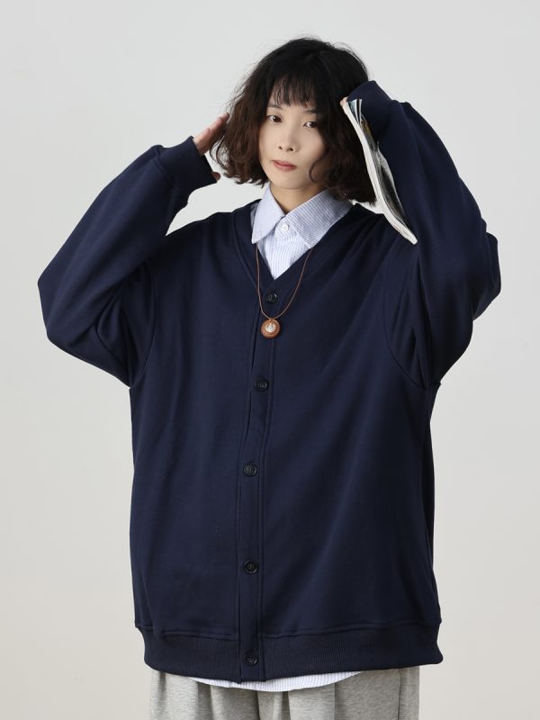 Men's Japanese Retro Casual Two-Piece Sweater Set, Spring Autumn Knitted Shirt, Lazy Style, National Trend, Y2K Fashion