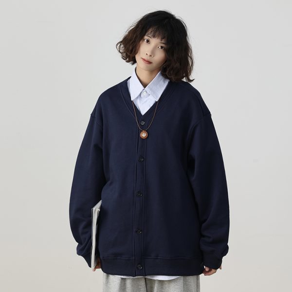 Men's Japanese Retro Casual Two-Piece Sweater Set, Spring Autumn Knitted Shirt, Lazy Style, National Trend, Y2K Fashion
