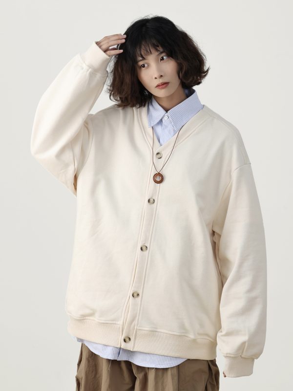 Men's Japanese Retro Casual Two-Piece Sweater Set, Spring Autumn Knitted Shirt, Lazy Style, National Trend, Y2K Fashion