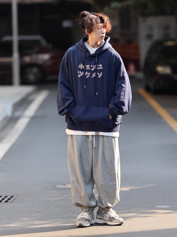Men's Japanese-Style Thickened Fleece-Lined Hoodie - Loose Retro Top for Spring & Autumn, Couples' Outfit Jacket