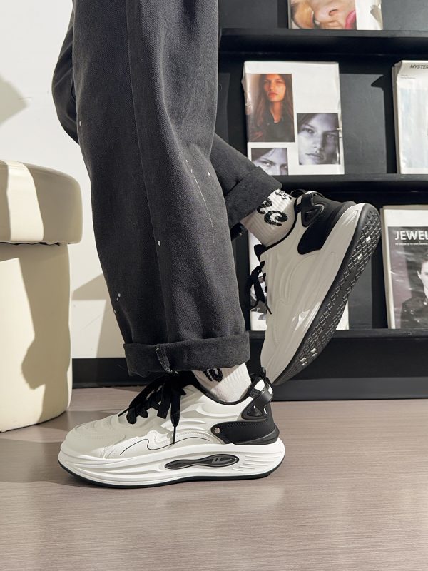 Men's Korean Style Casual Sports Shoes - Versatile Soft-Soled White Sneakers for Spring - Trendy Niche Footwear