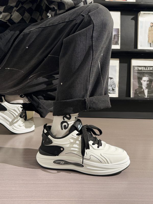 Men's Korean Style Casual Sports Shoes - Versatile Soft-Soled White Sneakers for Spring - Trendy Niche Footwear