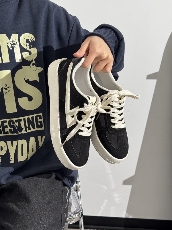 Men's Retro Black Canvas Sneakers - Summer Minimalist Soft-Soled Commuting Shoes, Stylish Breathable Design