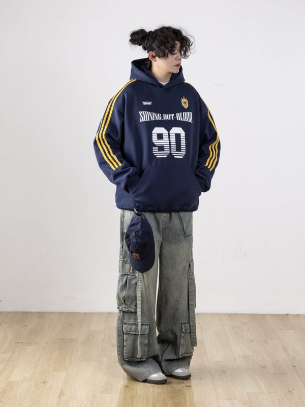 Men's Retro Patchwork Cargo Jeans with 3D Pockets - Loose Fit Commuting Casual Long Pants, Perfect for Y2K Style