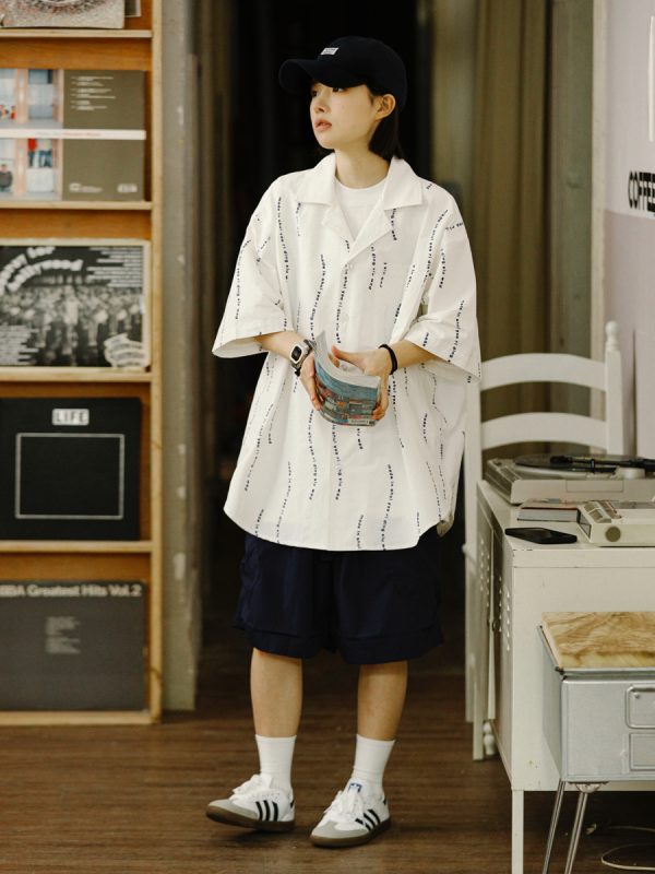 Men's Stylish Loose White Sports Shorts - Trendy City Boy Casual Five-Point Pants for Work & Play