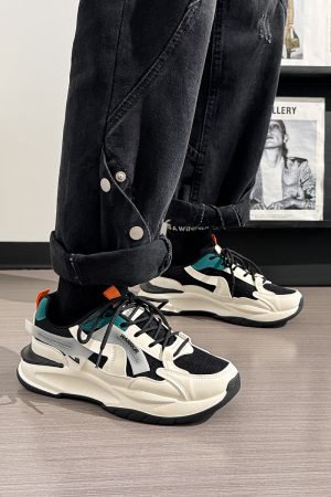 Men's Summer Mesh Dad Shoes - Versatile Soft Sole Breathable American Retro Sports Casual Footwear