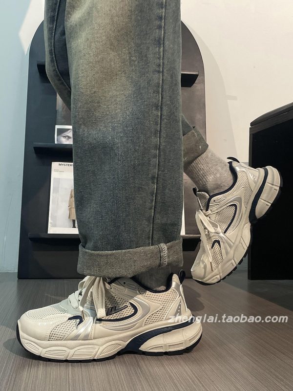 Men's Summer Retro Mesh Breathable Dad Shoes - Ultra-Light Thick Sole Sports Casual Footwear - 2025 American Style