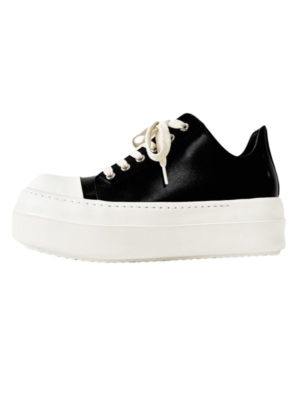 Men's Thick-Soled Canvas Shoes, High Street Sports Platform Derby Sneakers, Commuting Style for Couples, Height-Increasing Design