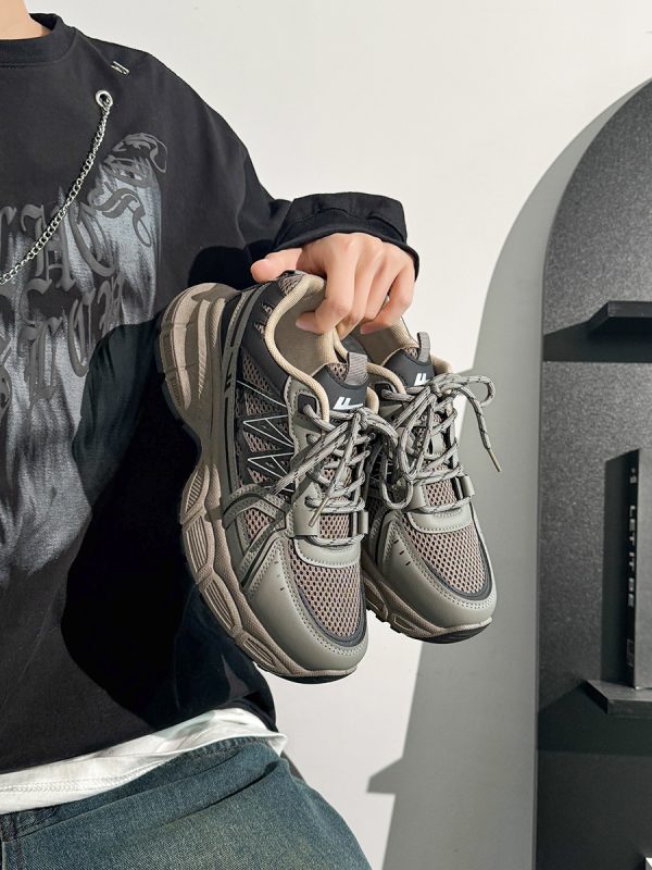 Men's Thick-Soled Dad Shoes - Retro Mesh Breathable Sports Casual Footwear for Summer, Versatile Y2K INS Trend