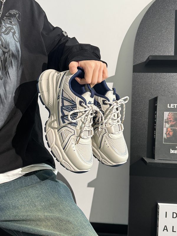 Men's Thick-Soled Dad Shoes - Retro Mesh Breathable Sports Casual Footwear for Summer, Versatile Y2K INS Trend