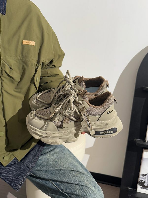 Men's Thick-Soled Dad Shoes - Retro Mesh Breathable Sports Casual Footwear for Summer, Versatile Y2K INS Trend